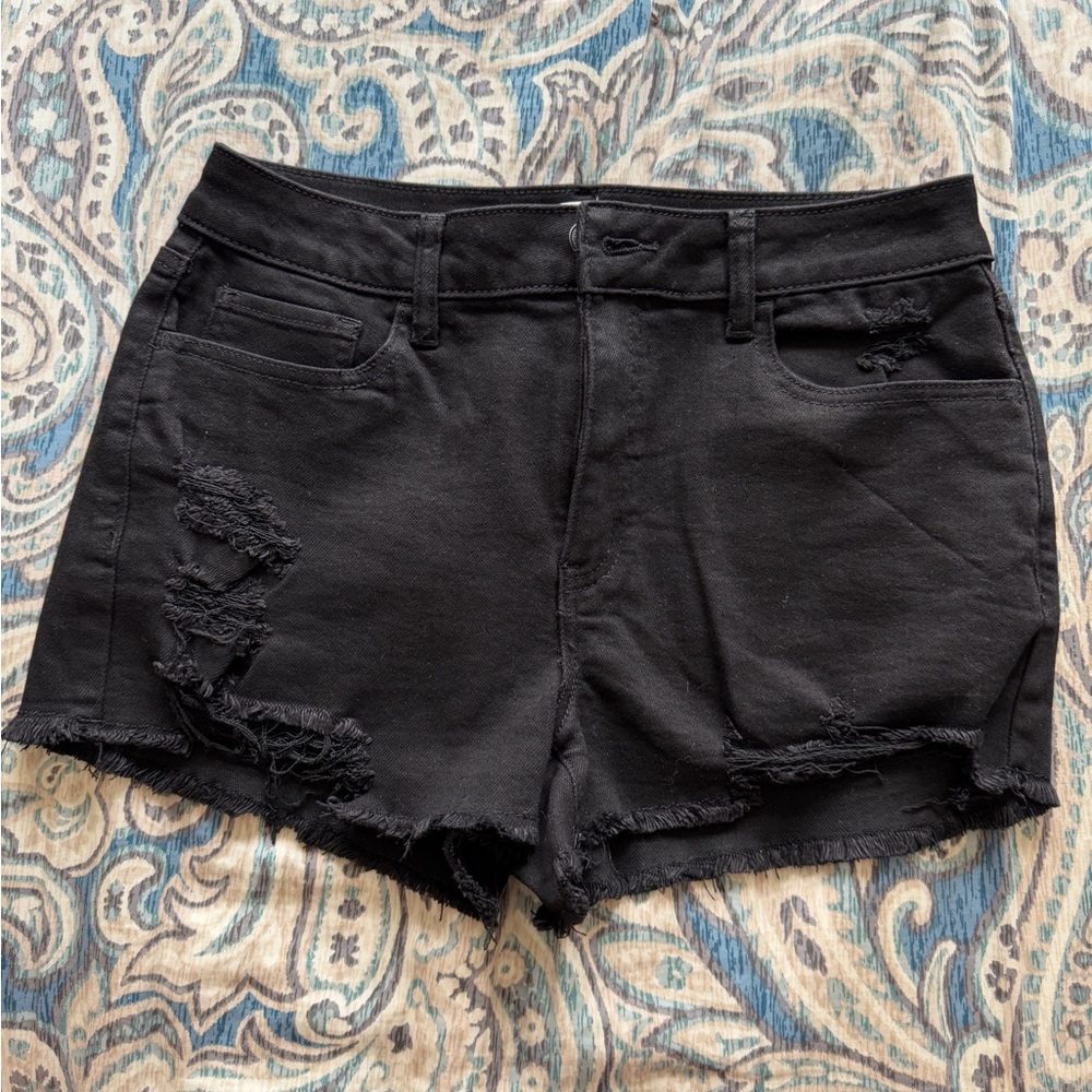 SO black high rise jeans short shorts size 13